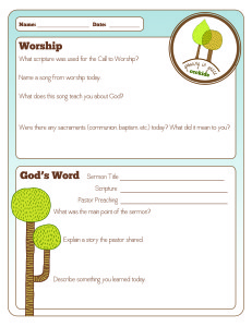 Worship Guide for Children